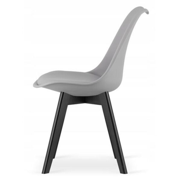 Scaun bucatarie/living, Artool, Mark, PP, lemn, gri si negru, 49x55.5x82.5 cm - imagine 4