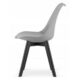 Scaun bucatarie/living, Artool, Mark, PP, lemn, gri si negru, 49x55.5x82.5 cm - imagine 4