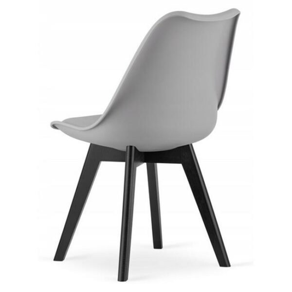 Scaun bucatarie/living, Artool, Mark, PP, lemn, gri si negru, 49x55.5x82.5 cm - imagine 5