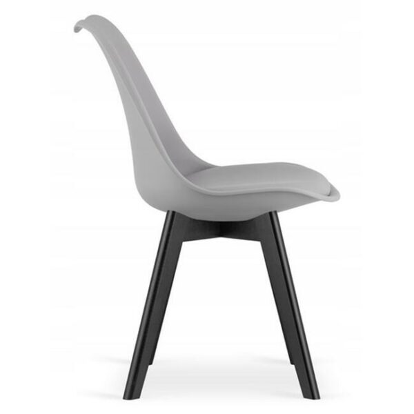 Scaun bucatarie/living, Artool, Mark, PP, lemn, gri si negru, 49x55.5x82.5 cm - imagine 6