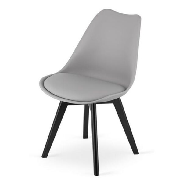 Scaun bucatarie/living, Artool, Mark, PP, lemn, gri si negru, 49x55.5x82.5 cm - imagine 7