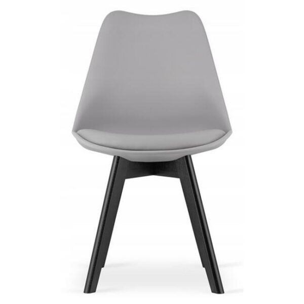 Scaun bucatarie/living, Artool, Mark, PP, lemn, gri si negru, 49x55.5x82.5 cm - imagine 2