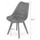 Scaun bucatarie/living, Artool, Mark, PP, lemn, negru, 49x55.5x82.5 cm - imagine 3