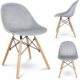 Scaun stil scandinav, PP, lemn, gri, 45x56x77 cm, Cava - imagine 5