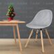 Scaun stil scandinav, PP, lemn, gri, 45x56x77 cm, Cava - imagine 4