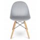 Scaun stil scandinav, PP, lemn, gri, 45x56x77 cm, Cava - imagine 3