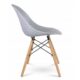 Scaun stil scandinav, PP, lemn, gri, 45x56x77 cm, Cava - imagine 2