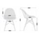 Scaun stil scandinav, PP, lemn, gri, 45x56x77 cm, Cava - imagine 9