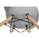 Scaun stil scandinav, PP, lemn, gri, 45x56x77 cm, Cava - imagine 7