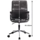 Scaun rotativ, catifea, roz, max 120 kg, 51x61x92/102 cm - imagine 6