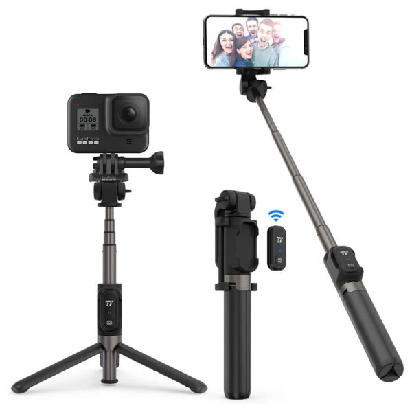 Selfie Stick Tripod TaoTronics TT-ST002, 3 in 1 cu Telecomanda Bluetooth detasabila - imagine 1