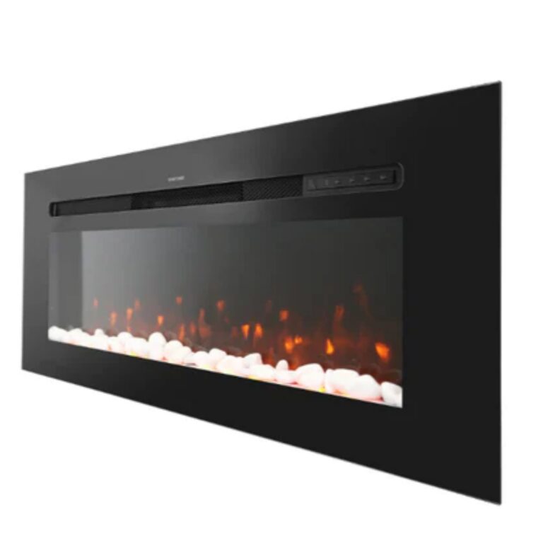 Semineu Electric Incorporabil Luxe Fire cu Sunet busteni Smart WIFI 7 teme de culoare Functie incalzire Telecomanda Timer 1800W 1