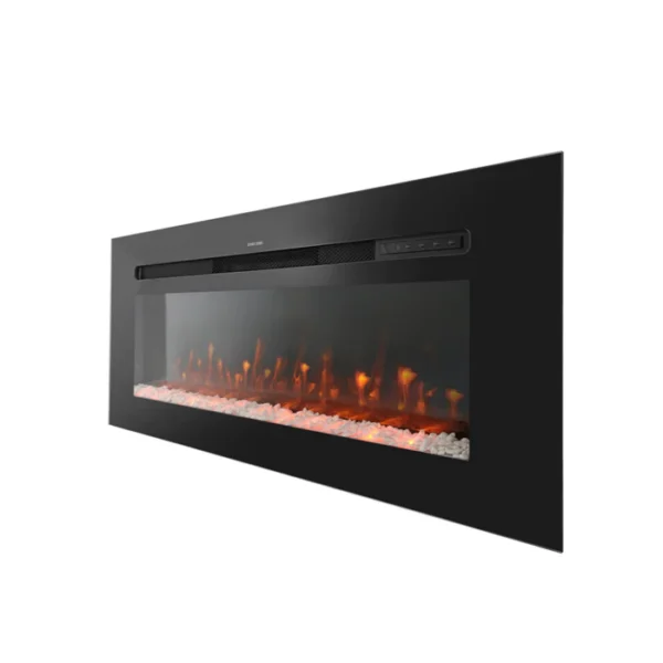 Semineu Electric 3D Luxe Fire incorporabil sau de perete cu Sunet busteni, Smart WIFI, 122 cm, 7 teme de culoare, Functie incalzire, Telecomanda, Timer, 1800W - imagine 3