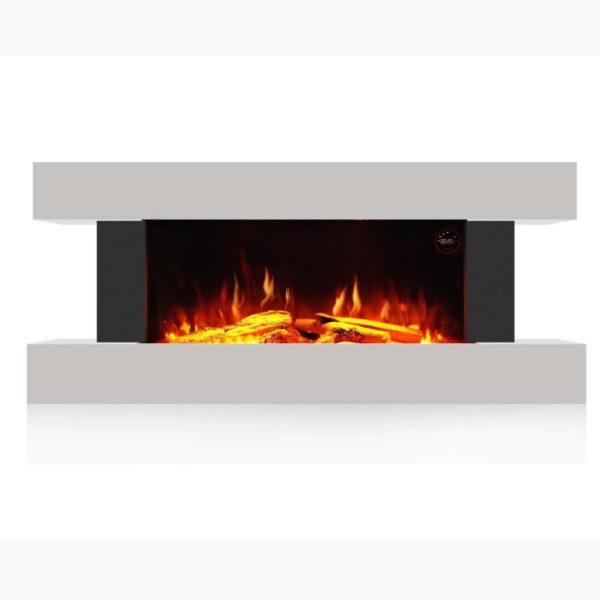 Semineu Electric Luxe Fire 3D cu Sunet busteni, Smart WIFI, 132 cm, 7 teme de culoare, Functie incalzire, Telecomanda, Timer, 1000W/ 2000W - imagine 1