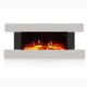 Semineu Electric Luxe Fire 3D cu Sunet busteni, Smart WIFI, 132 cm, 7 teme de culoare, Functie incalzire, Telecomanda, Timer, 1000W/ 2000W