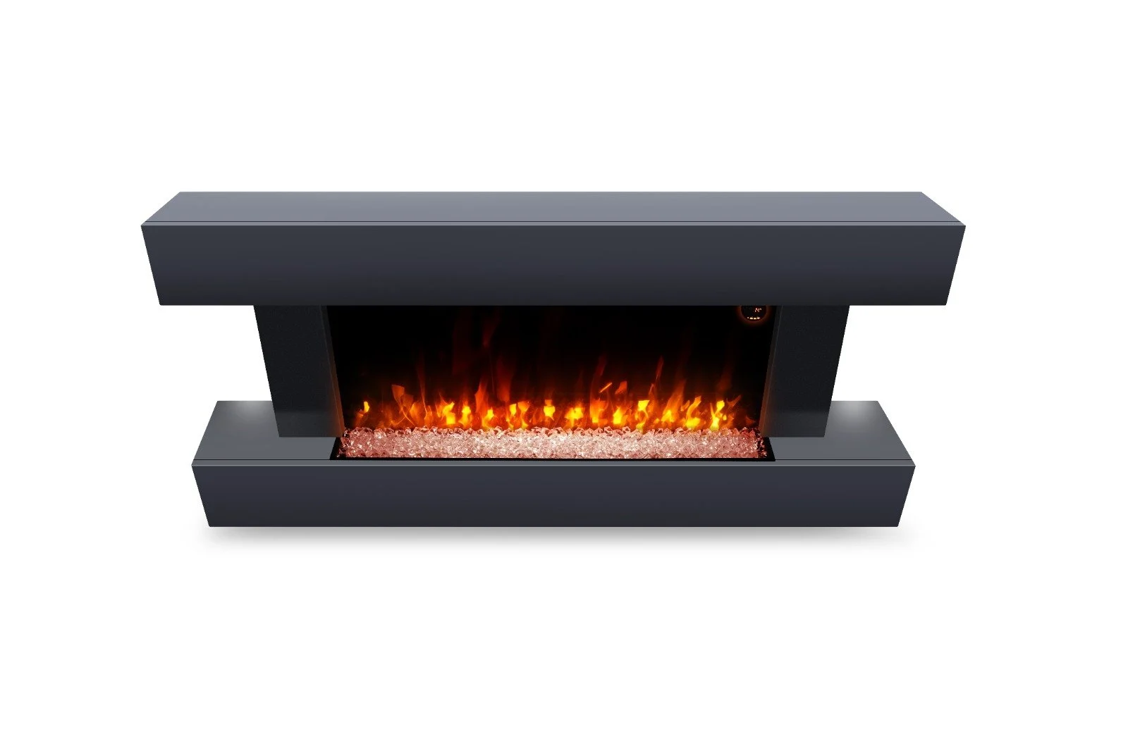 Semineu Electric Luxe Fire 3D cu Sunet busteni, Smart WIFI, 7 teme de culoare, Functie incalzire, Telecomanda, Timer, 1000W/ 2000W, Gri