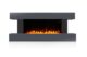 Semineu Electric Luxe Fire 3D cu Sunet busteni, Smart WIFI, 7 teme de culoare, Functie incalzire, Telecomanda, Timer, 1000W/ 2000W, Gri - imagine 4