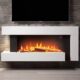 Semineu Electric Luxe Fire Elegance 3D, Studio Sound, Smart WIFI, 132 cm, 7 teme de culoare, Functie incalzire, Telecomanda, Timer, 1000W/ 2000W, alb - imagine 4