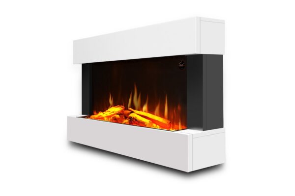 Semineu Electric Luxe Fire Noble 3D, Studio Sound, Smart WIFI, 7 teme de culoare, Functie incalzire, Telecomanda, Timer, 1000W/ 2000W, alb - imagine 2
