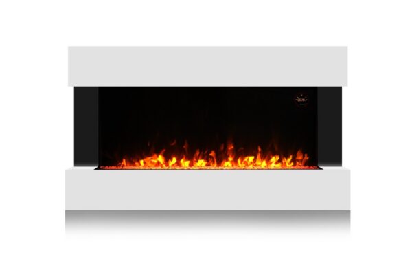 Semineu Electric Luxe Fire Noble 3D, Studio Sound, Smart WIFI, 7 teme de culoare, Functie incalzire, Telecomanda, Timer, 1000W/ 2000W, alb - imagine 3