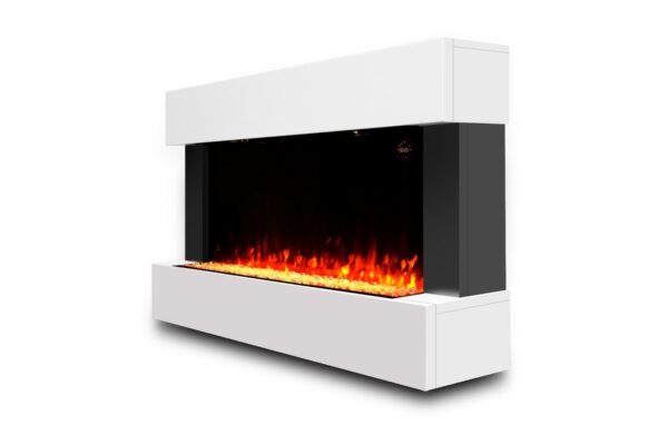 Semineu Electric Luxe Fire Noble 3D, Studio Sound, Smart WIFI, 7 teme de culoare, Functie incalzire, Telecomanda, Timer, 1000W/ 2000W, alb - imagine 10