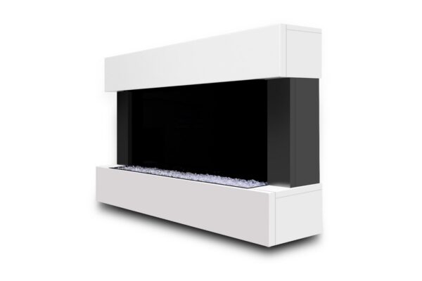Semineu Electric Luxe Fire Noble 3D, Studio Sound, Smart WIFI, 7 teme de culoare, Functie incalzire, Telecomanda, Timer, 1000W/ 2000W, alb - imagine 11