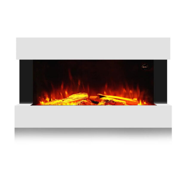 Semineu Electric Luxe Fire Noble 3D, Studio Sound, Smart WIFI, 7 teme de culoare, Functie incalzire, Telecomanda, Timer, 1000W/ 2000W, alb - imagine 1