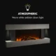 Semineu Electric Luxe Fire 3D cu Sunet busteni, Smart WIFI, 7 teme de culoare, Functie incalzire, Telecomanda, Timer, 1000W/ 2000W, Gri - imagine 5