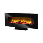 Semineu electric de perete Home 3D, cu talpa, efect flacara, termostat electric, control telecomanda, protectie la supraincalzire, 2 trepte de incalzire, 107 x 50 x 24 cm