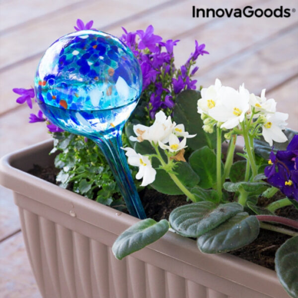 Set 2 buc Irigator automat ceramic glob de sticla pentru ghivece cu flori Aqua·loon Innovagoods - imagine 5