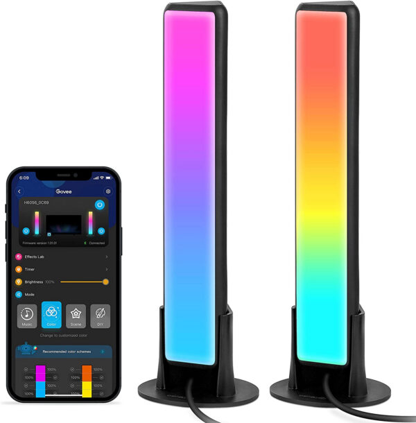 Set 2 buc lampa LED Govee Flow Plus Light Bars, WiFi si Bluetooth, TV Ambient, Alexa si Google Assistant - imagine 2