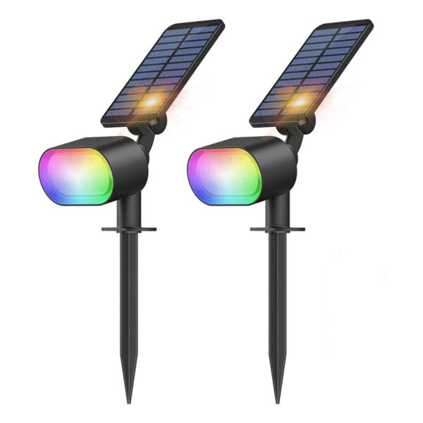 Set 2 lampi solare Novostella RGB Inteligente, Bluetooth, Control Aplicatie, sincronizare muzica, Senzor amurg, Panou reglabil - imagine 4