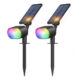 Set 2 lampi solare Novostella RGB Inteligente, Bluetooth, Control Aplicatie, sincronizare muzica, Senzor amurg, Panou reglabil - imagine 4