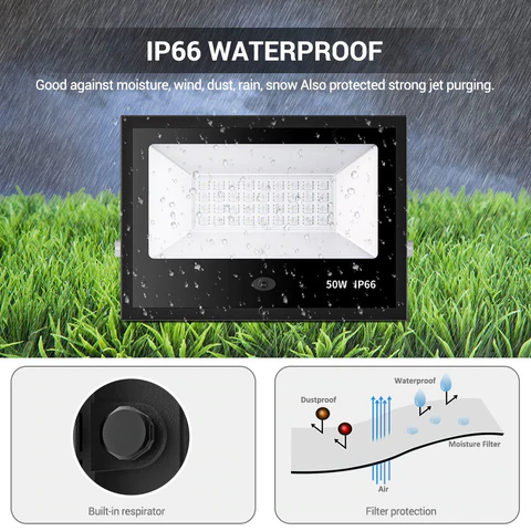 Set 2 proiectoare de podea LED RGB MustWin Telecomanda 50W IP66 Wwaterproof 1