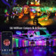Set 2 proiectoare de podea LED RGB Novostella, Smart, Wifi, Alexa,Google, 20W, Exterior IP66 waterproof - imagine 6