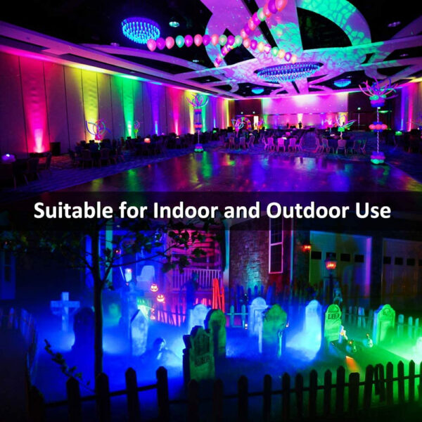 Set 2 proiectoare de podea LED RGB Novostella, Telecomanda, 60W, IP66 Waterproof - imagine 3