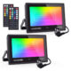 Set 2 proiectoare de podea LED RGB Novostella, Telecomanda, 60W, IP66 Waterproof