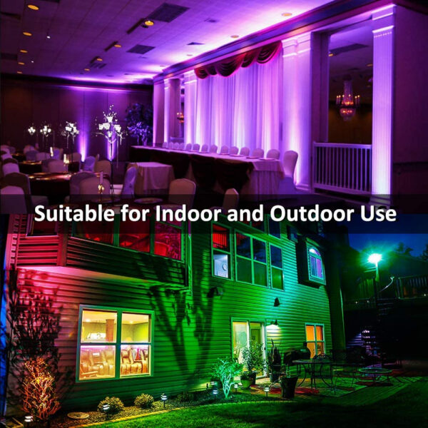 Set 2 proiectoare de podea LED RGB Novostella, Telecomanda, 60W, IP66 Waterproof - imagine 7