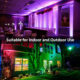 Set 2 proiectoare de podea LED RGB Novostella, Telecomanda, 60W, IP66 Waterproof - imagine 7
