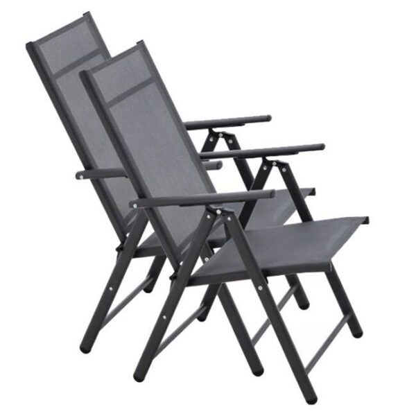 Scaun gradina/terasa, pliabil, otel, negru, 60x58x100 cm, Chomik - imagine 3