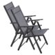 Scaun gradina/terasa, pliabil, otel, negru, 60x58x100 cm, Chomik - imagine 3