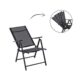Scaun gradina/terasa, pliabil, otel, negru, 60x58x100 cm, Chomik - imagine 2