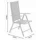 Scaun pentru gradina, pliabil, aluminiu, gri, 65x55x104, Chomik - imagine 2