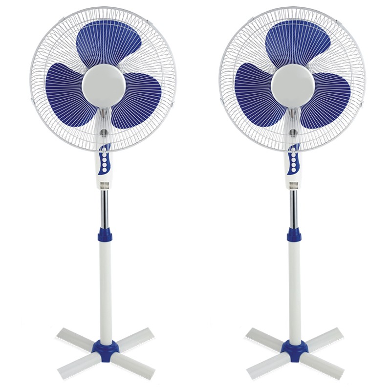 Set 2 ventilatoare cu stativ 45W 3 trepte viteza miscare oscilatorie silentios diametru elice 40 cm Alb Albastru copiaza 5