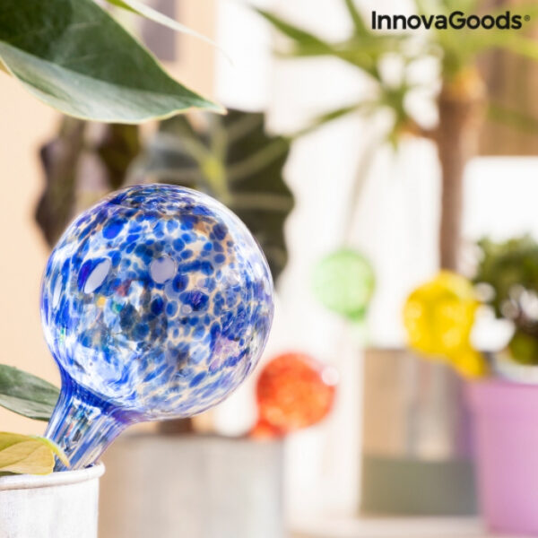 Set 4 buc Irigator automat ceramic glob de sticla pentru ghivece cu flori Ballwooters Innovagoods - imagine 2