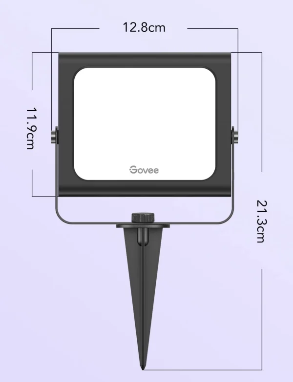 Set 4 proiectoare Govee H7060 RGBICWW LED, Alexa, Google, 24W, Sincronizare muzica, Exterior IP65 waterproof - imagine 14