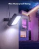Set 4 proiectoare Govee H7060 RGBICWW LED, Alexa, Google, 24W, Sincronizare muzica, Exterior IP65 waterproof - imagine 10