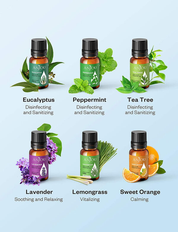Set 6 uleiuri esentiale Anjou 6 x 10 ml puritate 100% - imagine 4