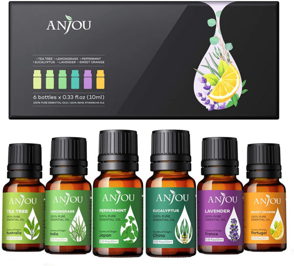Set 6 uleiuri esentiale Anjou 6 x 10 ml puritate 100% - imagine 1