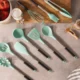 Set 9 ustensile Cecotec Polka Experience de bucatarie din silicon termorezistent, maner din Inox, albastru pastel - imagine 3